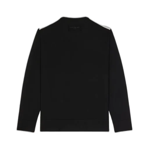 Sweater In Wool With Gros Grain Details