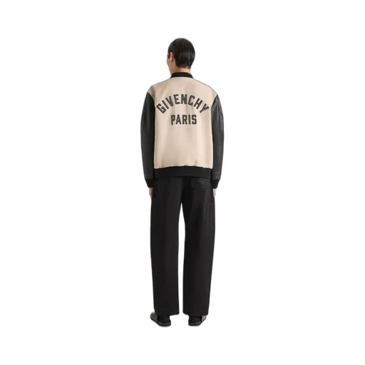 Mix Material Blouson With Givenchy Paris Embroidery