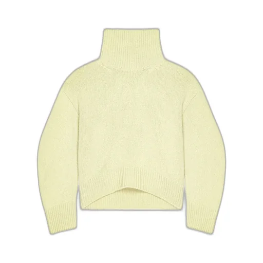 Couture Seam Turtleneck Sweater In Alpaca And Yak Wool