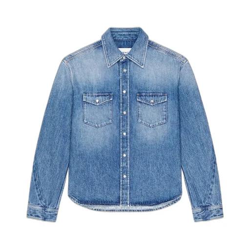 Couture Seam Shirt In Shadow Washed Denim