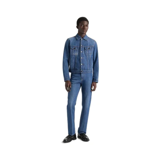 Jacket In Medium Blue Denim
