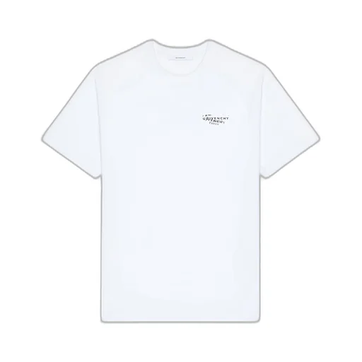T-Shirt In Cotton With Givenchy Stamp Print