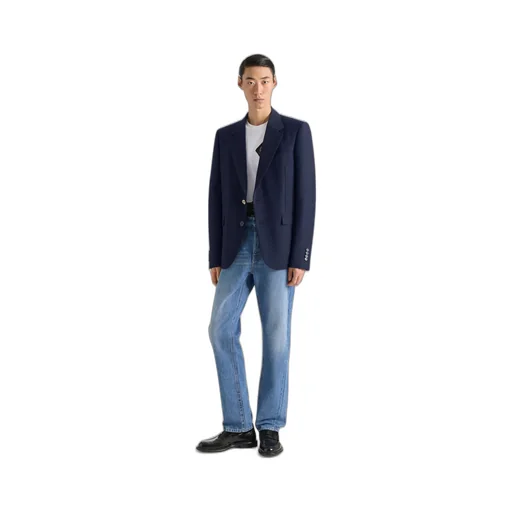 Single-Breasted Blazer In Wool And Mohair