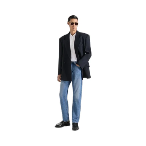 Deconstructed Peaked Lapel Jacket In Wool