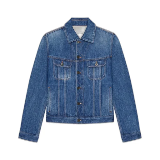 Jacket In Medium Blue Denim