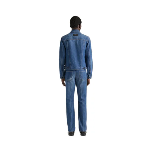 Jacket In Medium Blue Denim