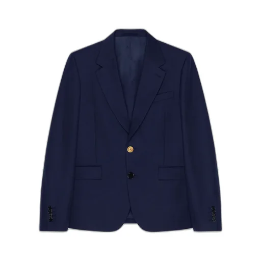 Single-Breasted Blazer In Wool And Mohair