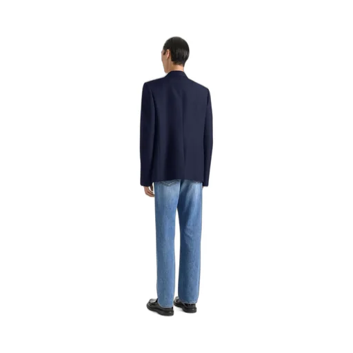 Single-Breasted Blazer In Wool And Mohair