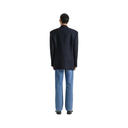 Deconstructed Peaked Lapel Jacket In Wool