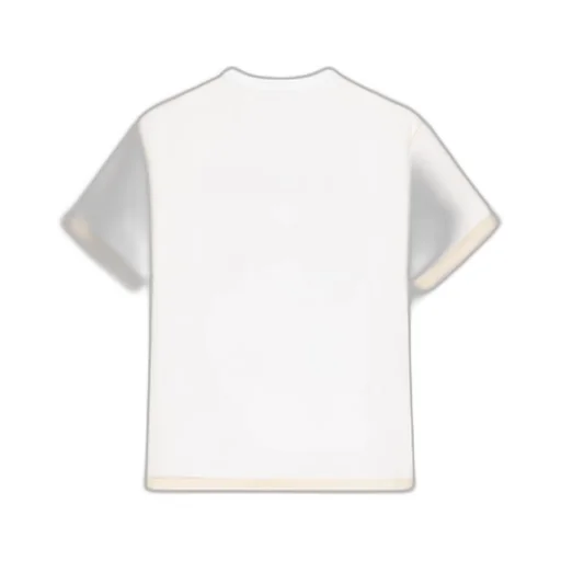 T-Shirt In Cotton And Organza With Surrealism Print