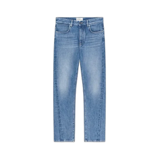 Couture Seam Straight Fit Shadow Washed Jeans