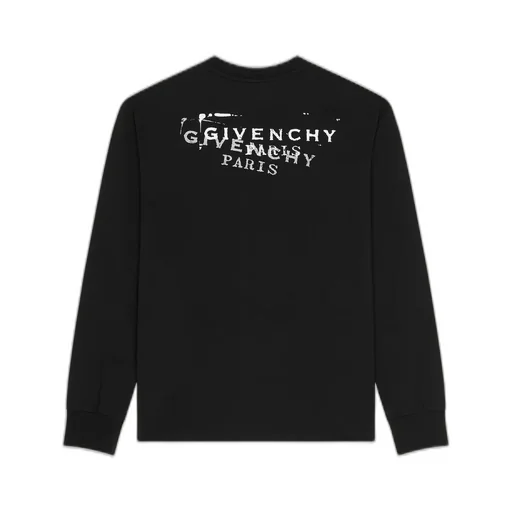 T-Shirt In Cotton With Givenchy Stamp Print