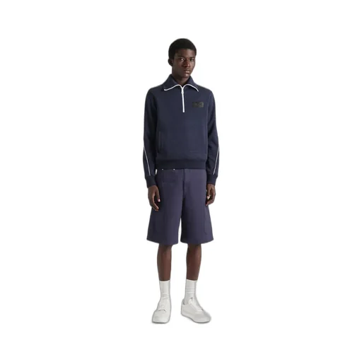 Zipped Sweatshirt In Wool With Givenchy Paris Patch