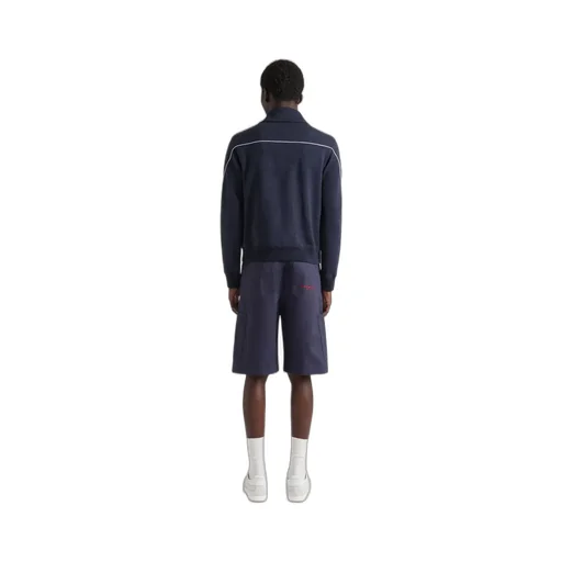 Zipped Sweatshirt In Wool With Givenchy Paris Patch