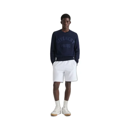 Sweater In Cotton Knit With Givenchy Paris Embroidery