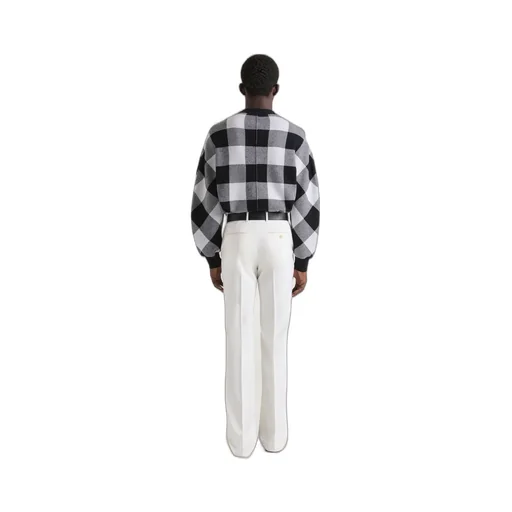 Checked Sweater In Wool Embroidered Givenchy Paris