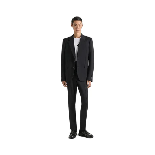 Fitted Leg Tailored Trousers In Wool