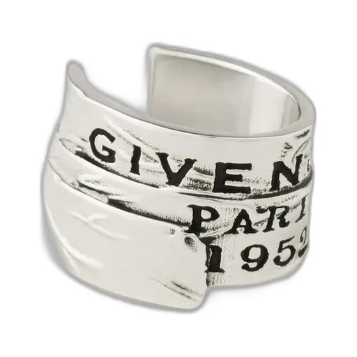 Givenchy Tape Earcuff In Metal And Enamel