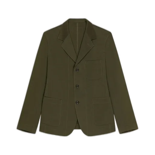 Single-Breasted Deconstructed Jacket In Cotton