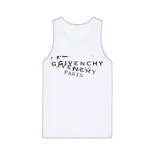Tank Top In Cotton With Givenchy Stamp Print