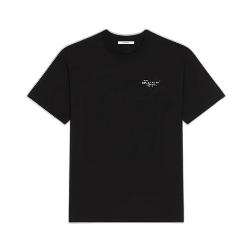 T-Shirt In Cotton With Givenchy Stamp Print