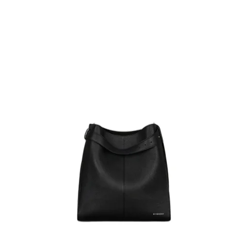 Medium Belted Hobo Bag In Grained Leather