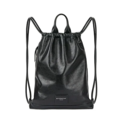 Antigona Stamped Backpack In Grained Shiny Leather