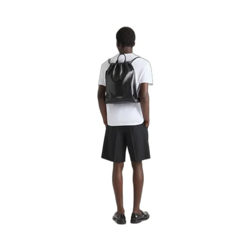Antigona Stamped Backpack In Grained Shiny Leather