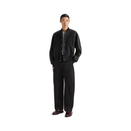 Mix Material Blouson With Givenchy Paris Embroidery