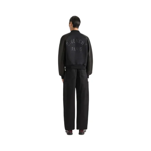 Mix Material Blouson With Givenchy Paris Embroidery
