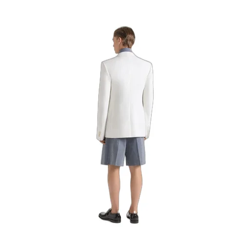 Single-Breasted Fitted Jacket In Wool And Mohair