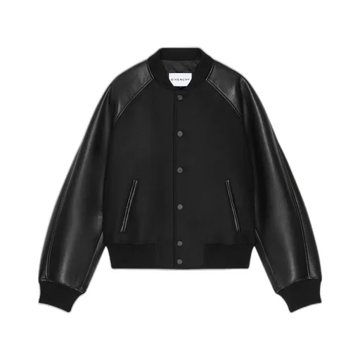 Mix Material Blouson With Givenchy Paris Embroidery