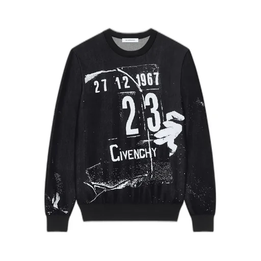 Knitted Sweater With Clapperboard Jacquard