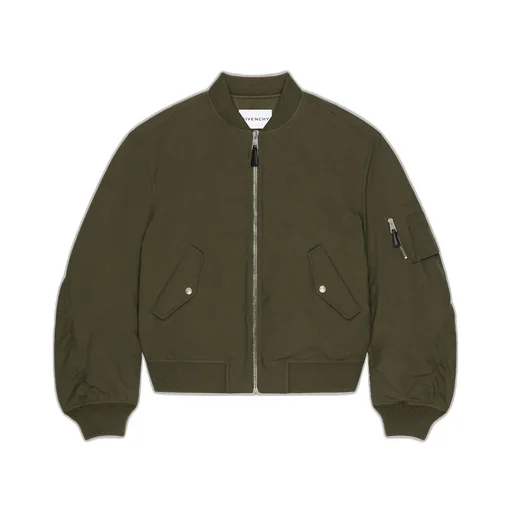 Couture Seam Bomber In Cotton With Givenchy Stamp Print