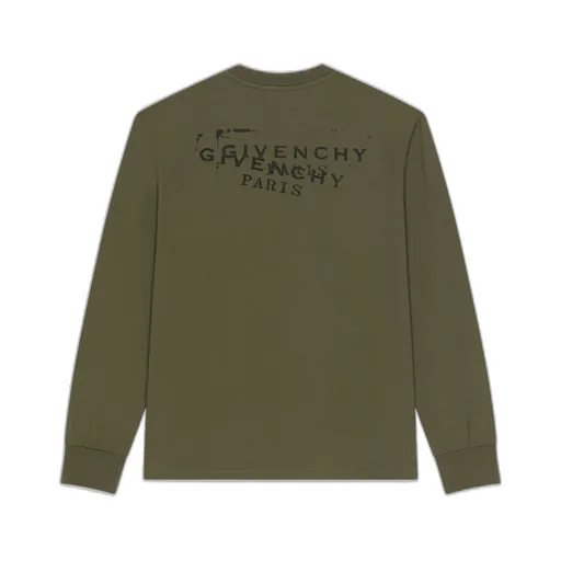 T-Shirt In Cotton With Givenchy Stamp Print