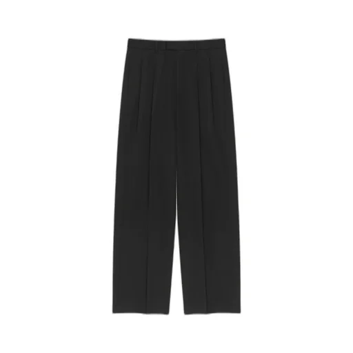 Double Pleat Trousers In Wool