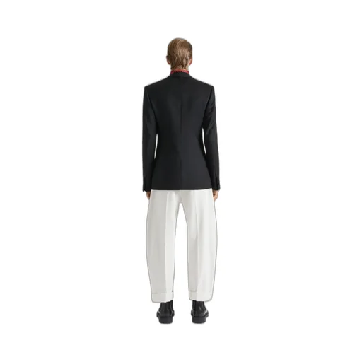 Fitted Tuxedo Jacket In Wool Mohair