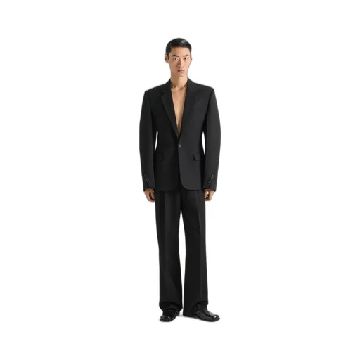 Double Pleat Trousers In Wool