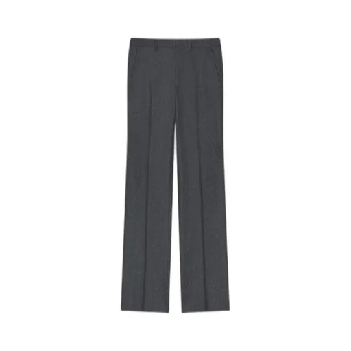 Straight Leg Tailored Trousers In Flannel