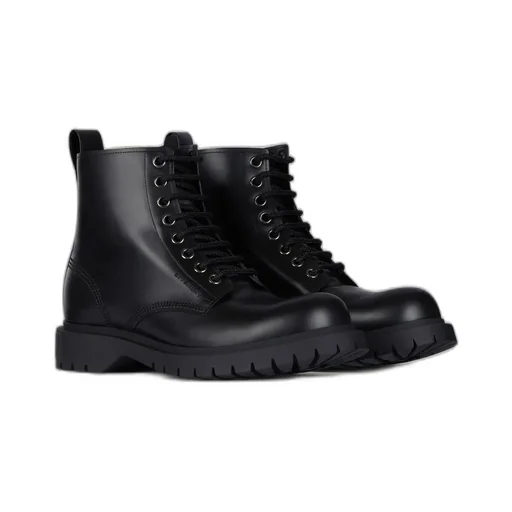 Lace Up Boots In Leather