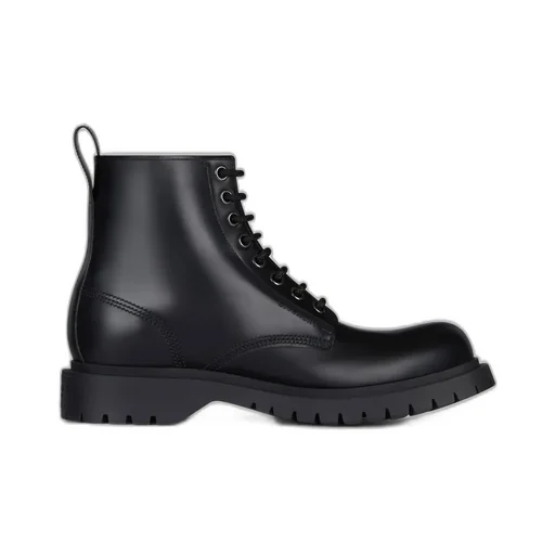 Lace Up Boots In Leather