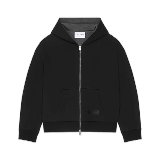 Couture Seam Zipped Hoodie In Scuba