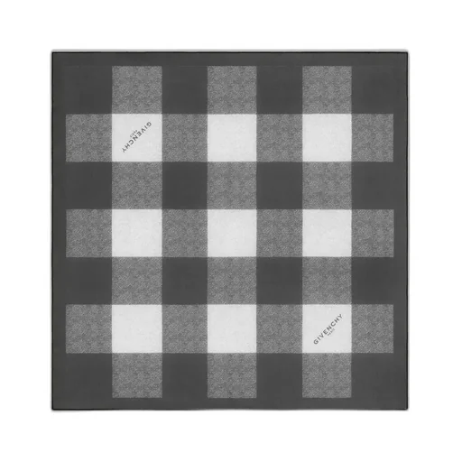 Checked Square In Silk Georgette