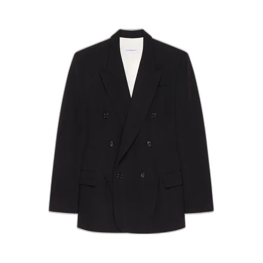 Doubled Breasted Jacket In Wool Twill