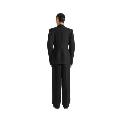 Double Pleat Trousers In Wool