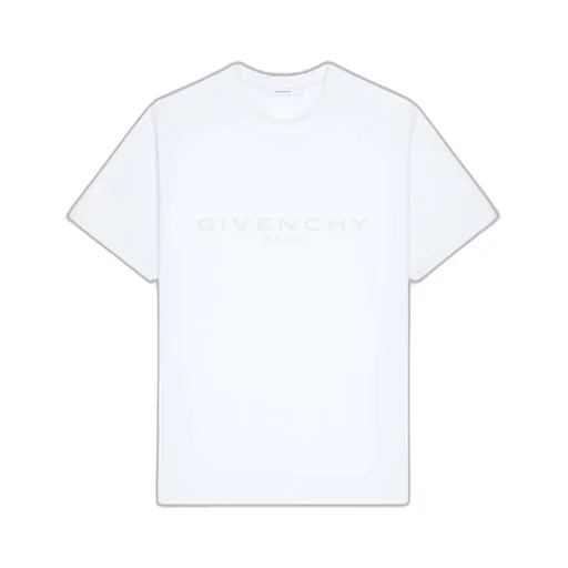 T-Shirt In Cotton And Silk With Givenchy Paris Jacquard