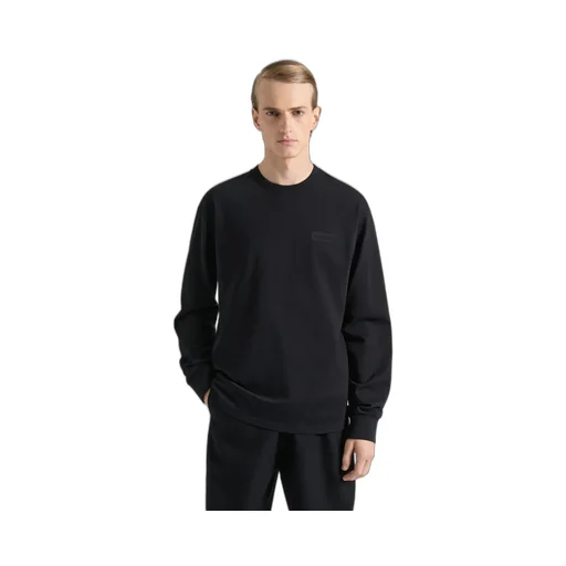 Long Sleeve T-Shirt In Cotton With Givenchy Patch