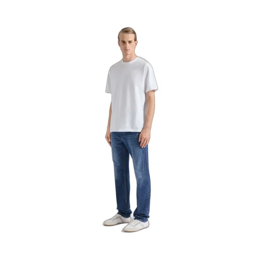 Washed Straight Leg Jeans