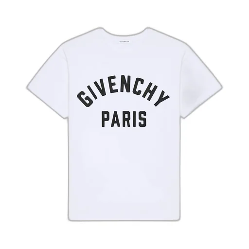 T-Shirt In Cotton With Givenchy Paris Embroidery