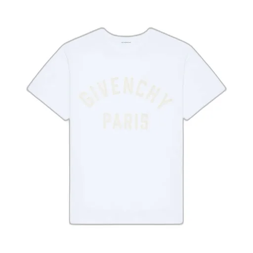 T-Shirt In Cotton With Givenchy Paris Embroidery